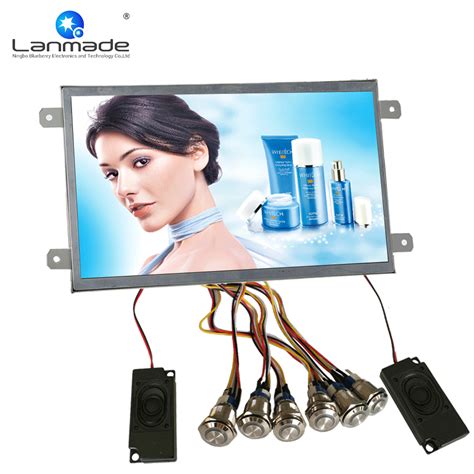10 1inch 1080p Open Frame Shopping Button Control Video Digital Optical Out Usb Sd Lcd Screen
