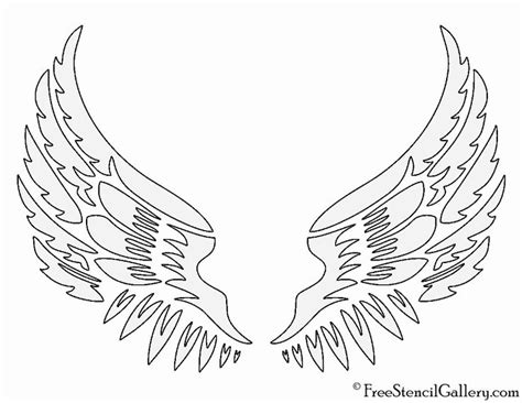 Angel Wing Stencil Printable Inspirational Angel Wings Stencil Winged