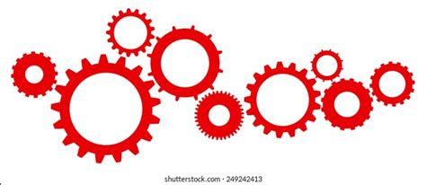 Cogs Gears Mechanism Icon Isolated Vector Stock Vector Royalty Free
