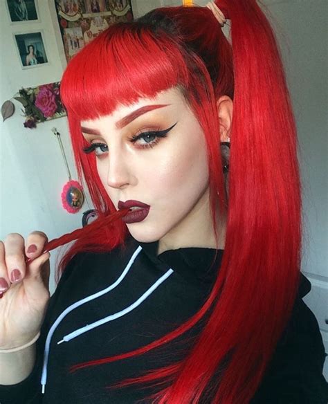 Gothic Hairstyles Cool Hairstyles Grunge Red Hair Pinup Goth Beauty