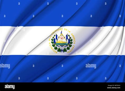 El Salvador Waving Flag Illustration Countries Of North And Central America Perfect For