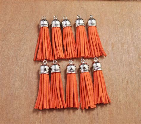 20pcs 22 Orange Tassels Craftsuede Tassel Etsy