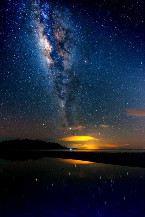 Milky Way Over Akaroa South Island New Zealand Beautiful Places