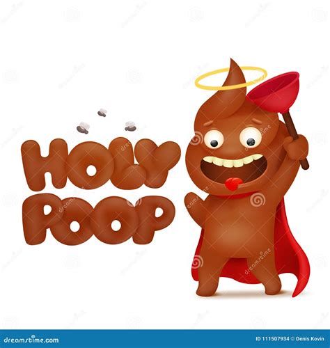Holy Poop Super Hero Character With Nimbus Stock Illustration
