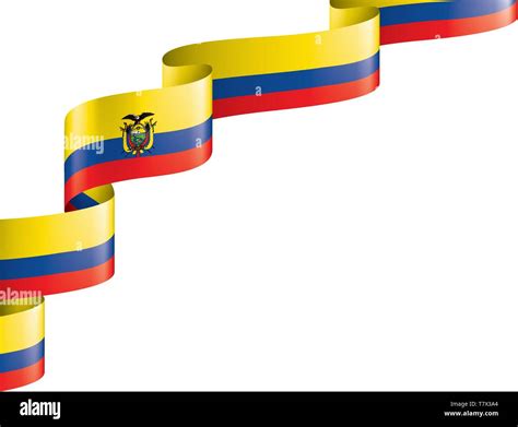 Ecuador Bandera Ilustración Vectorial Sobre Un Fondo Blanco Imagen