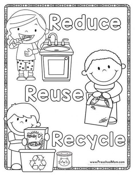 Free Coloring Pages Reduce Reuse Recycle