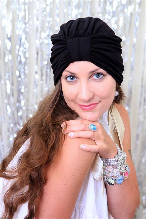 Fashion Turban In Black Women S Hair Wrap Jersey Knit Etsy Hair Wrap Turban Headwrap