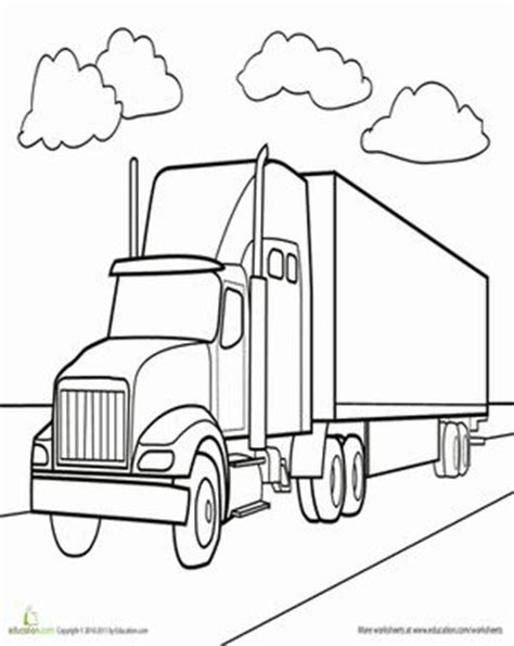 Various truck manufacturers develop trucks that differ in performance. Semi Truck Coloring Page | Truck coloring pages, Coloring ...