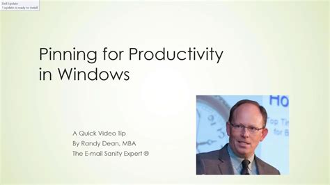 Microsoft Windows Pinning For Productivity A Tutorial By Randy Dean