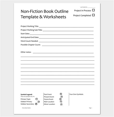 Writing A Book Outline Template