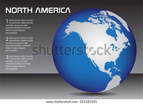 North America Globe Earth Globe Vector Stock Vector Royalty Free