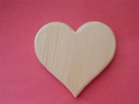 Heart Small Unfinished DIY Solid Wood Plaque Home Decor | Wood plaques ...