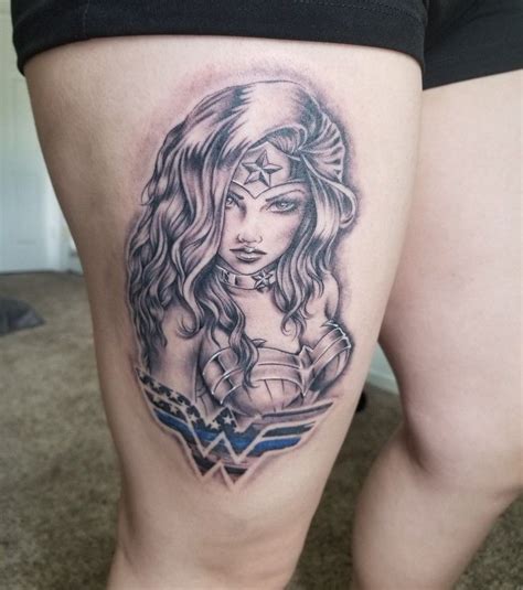 Wonder Woman Thinblueline Wonder Woman Tattoo Tattoos Tattoos For