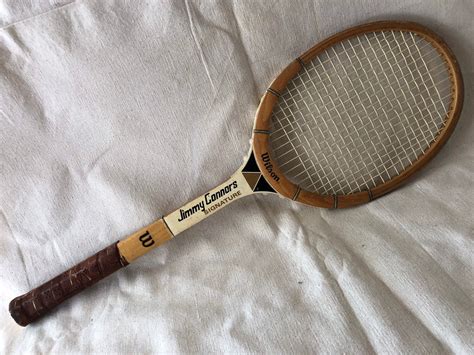 Vintage Wilson Jimmy Connors Signature Wood Tennis Racquet Etsy Jimmy Connors Vintage