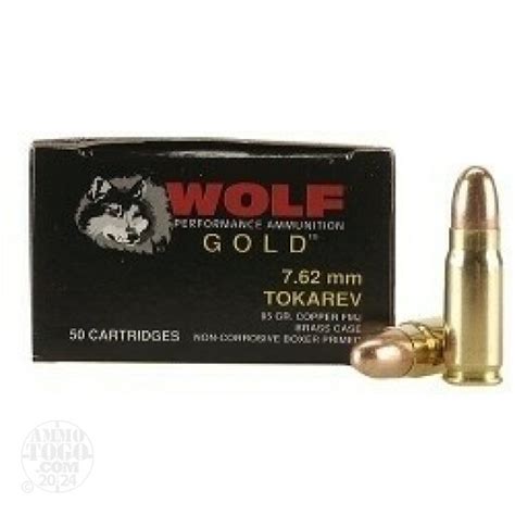 762mm Tokarev Ammunition For Sale Wolf 85 Grain Full Metal Jacket
