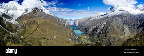 Gorgeous Mountain Valley And Landscape With Turquoise Lakes In The