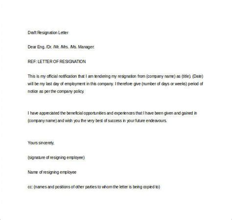 41 Formal Resignation Letters To Download For Free Sample Templates