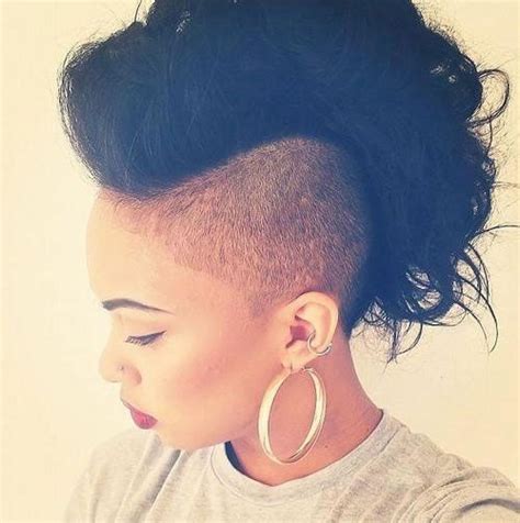 With age, your style changes and you start to love other hairdos. 50 Mohawk Hairstyles for Black Women | My hair, Bangs long ...