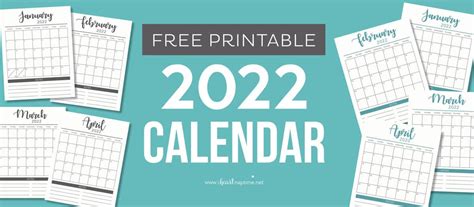 Calendar 2022 Printable Free