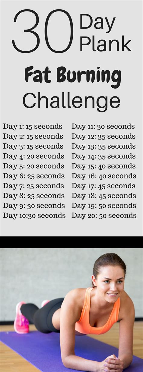30 Day Plank Challenge Printable