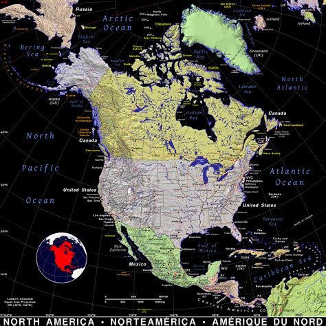 North America · Public Domain Maps By Pat The Free Open Source