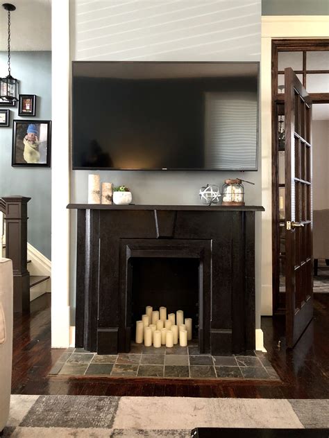 Fireplace Mantel Ideas With Tv Fireplace Guide By Linda