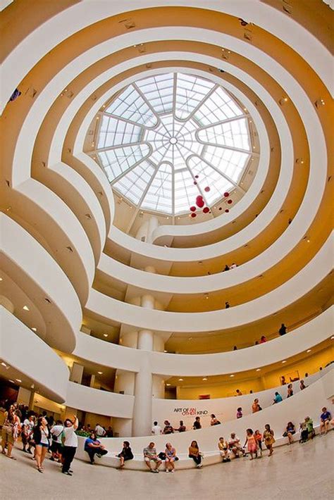 Guggenheim Museum By Frank Lloyd Wright View Of Interior Ceiling New