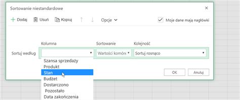 Sortowanie Danych W Zakresie Lub Tabeli Excel