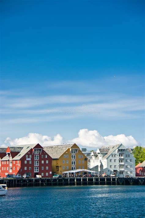 Tromso Harbour Houses Norway Stock Photo Image Of Architecture
