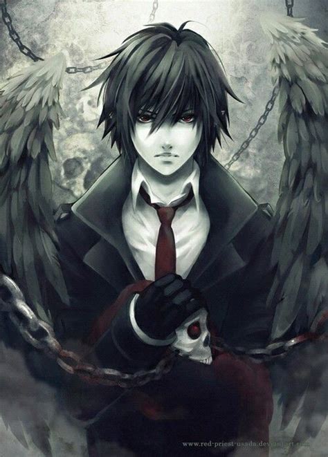 Anime Boy And Wings Image Anime Demon Boy Gothic Anime Dark Anime