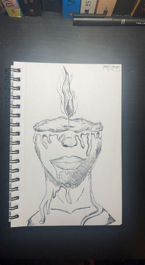 Melted Face In 2022 Humanoid Sketch Drawings Art