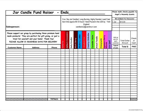 Fundraising Spreadsheet Excel — Db