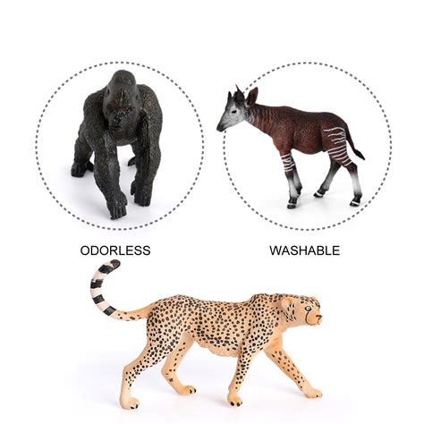 Volnau 13 Pcs Africa Animals Animal Figurines Toys Figures For Kids