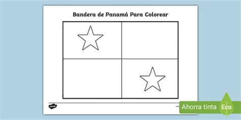 FREE Bandera de Panamá Para Colorear teacher made