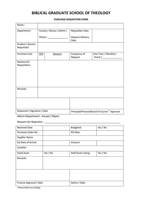 50 Professional Requisition Forms Purchase Materials Lab With Raw