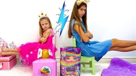 Stacy And Nastya Vie For Surprises And Toys Youtube