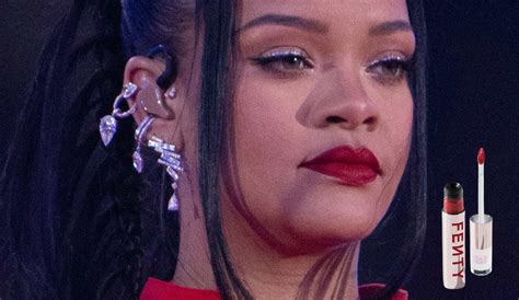 rihanna s super bowl halftime show see all the fenty beauty makeup featured onstage