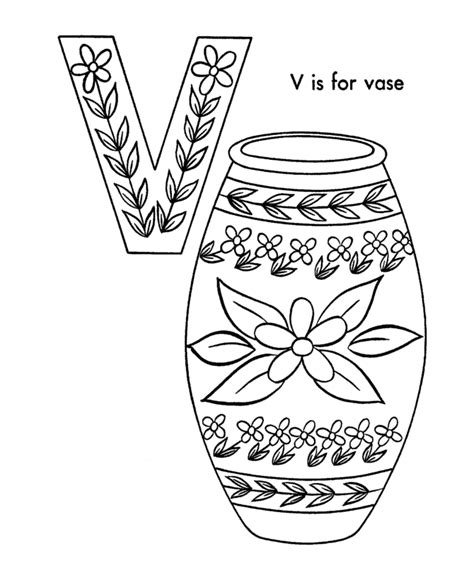 Letter V Coloring Page Coloring Home