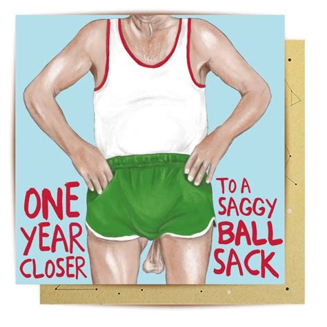 Birthday Card Saggy Ball Sack