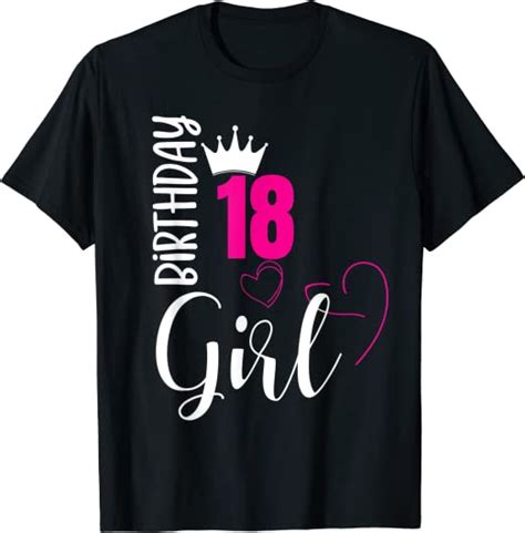 18 Birthday Girl Happy 18th Birthday T Shirt T Shirt Uk