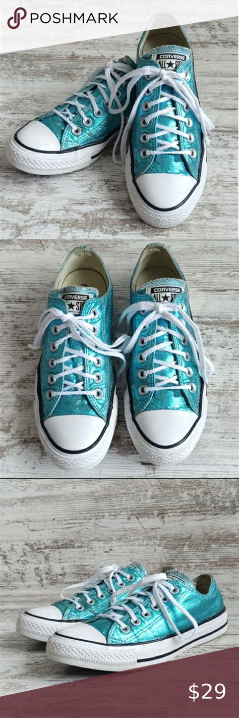 Converse Metallic Turquoise Sneakers Classic Iconic Style With A Modern
