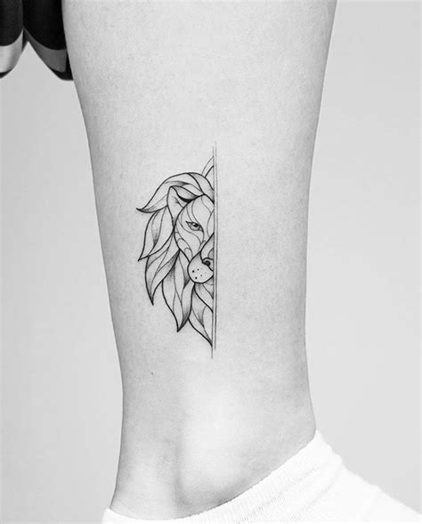Minimalist Lion Tattoo Ideas Courage Tattoos Lion Tattoo Tattoos