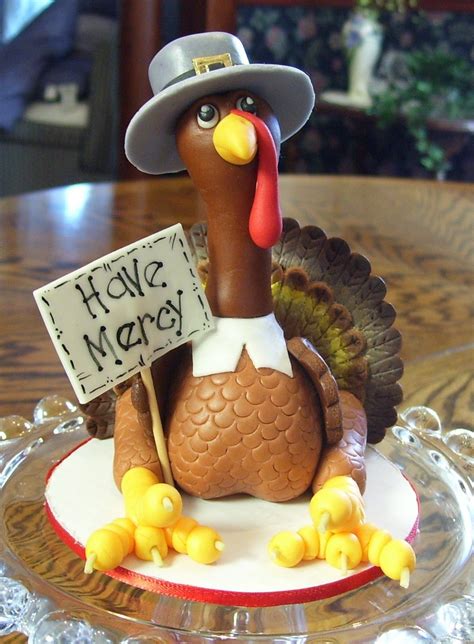 Crazy Cool Cakes By Linda Have Mercy Turkey Tutorial In Fondant Turkey Cake Thanksgiving