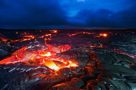 Capulin volcano national monument is located in the volcanic field. Lava Field of the Pu'u O'o vent of the Kilauea Volcano by ...