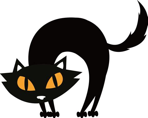 Black Cat Halloween Scalable Vector Graphics Fried Black Cat Png