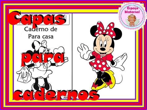 Capas Para Cadernos Da Minnie Espaço Maternal