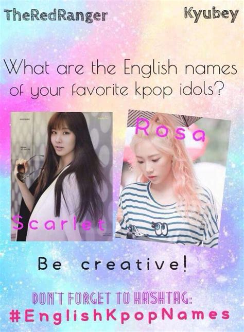What Are The English Names Of Your Fav Kpop Idols K Pop Amino