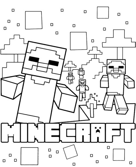 Minecraft Zombie Coloring Sheet