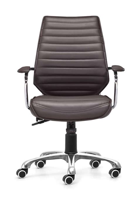 Zuo Modern Enterprise Low Back Office Chair Espresso Zm 205166 At