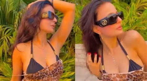 actress ameesha patel gave a glimpse of her hotness by sharing her bikini pictures nrp 97
